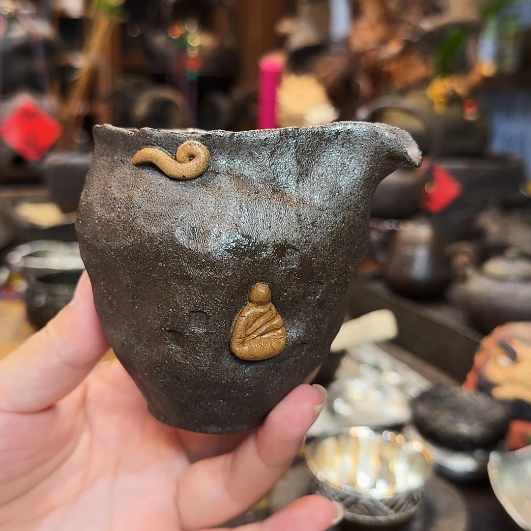 紫砂茶案无相佛公道手捏紫砂紫砂