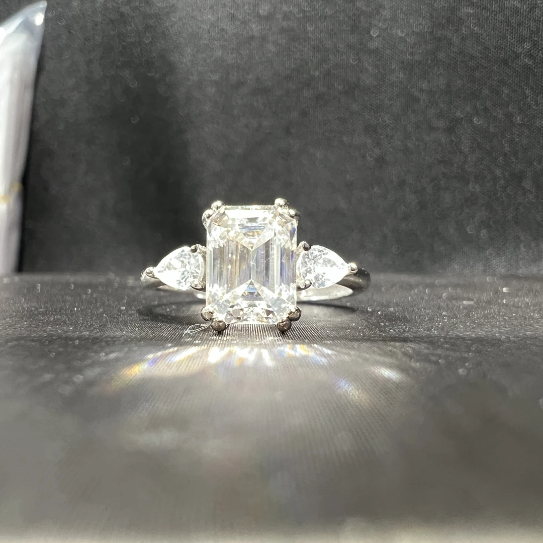 925银莫桑石戒指 莫桑钻戒指1103-14