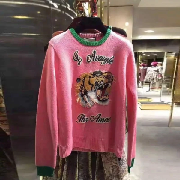 妃鱼/古驰/丝缎、羊毛、亮片/毛衣/95新/M10/23