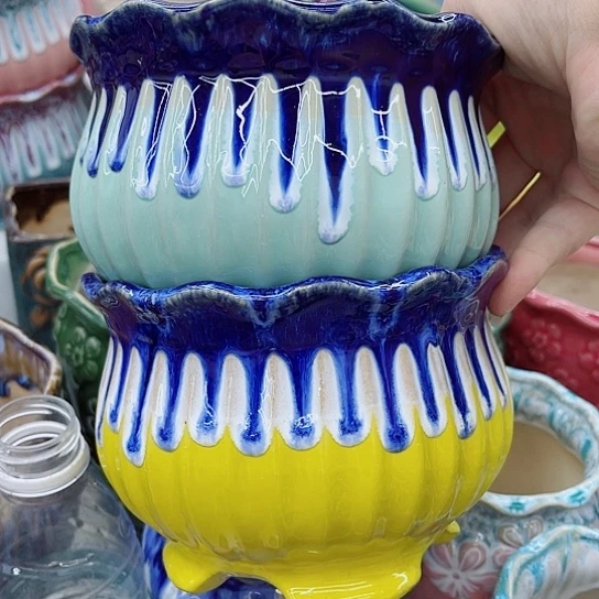 多肉绿植 陶瓷花盆9.9包邮