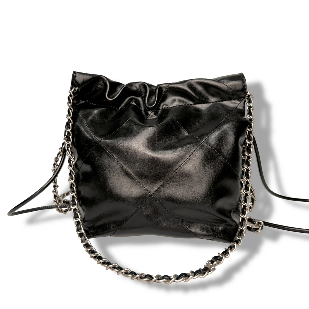 2025新款百搭时尚单肩手提斜跨经典包包WJD34000-黑色