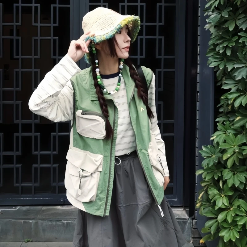 【山系限定皮】户外男女机能轻量工装马甲时尚多口袋立领背心C1652