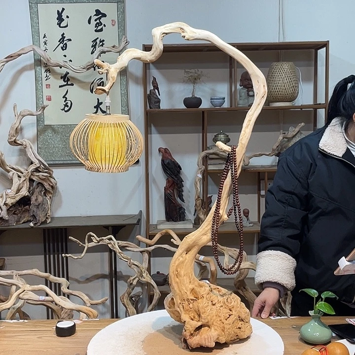 香榧木杜鹃根根艺摆件9