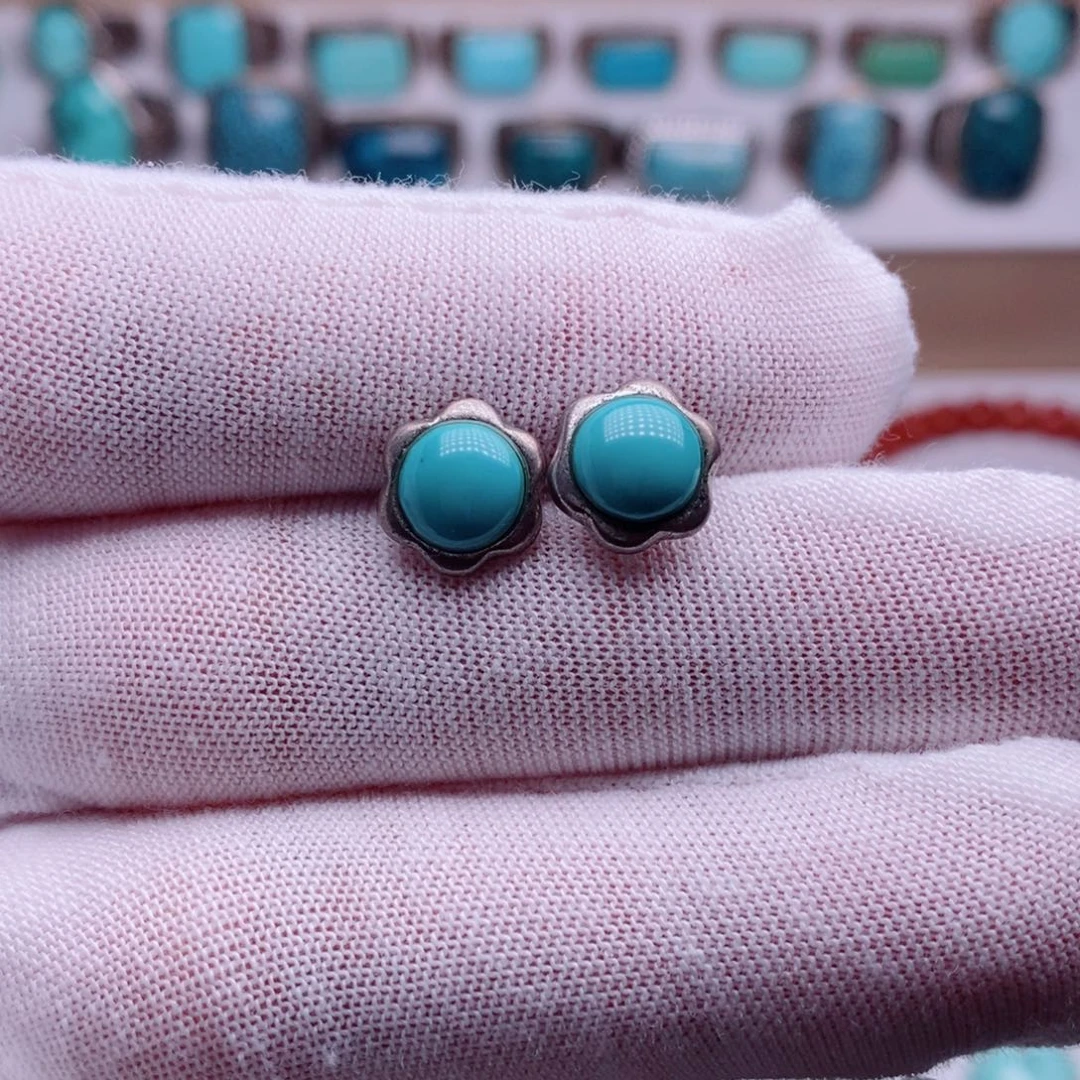 绿松石银S925镶嵌挂件