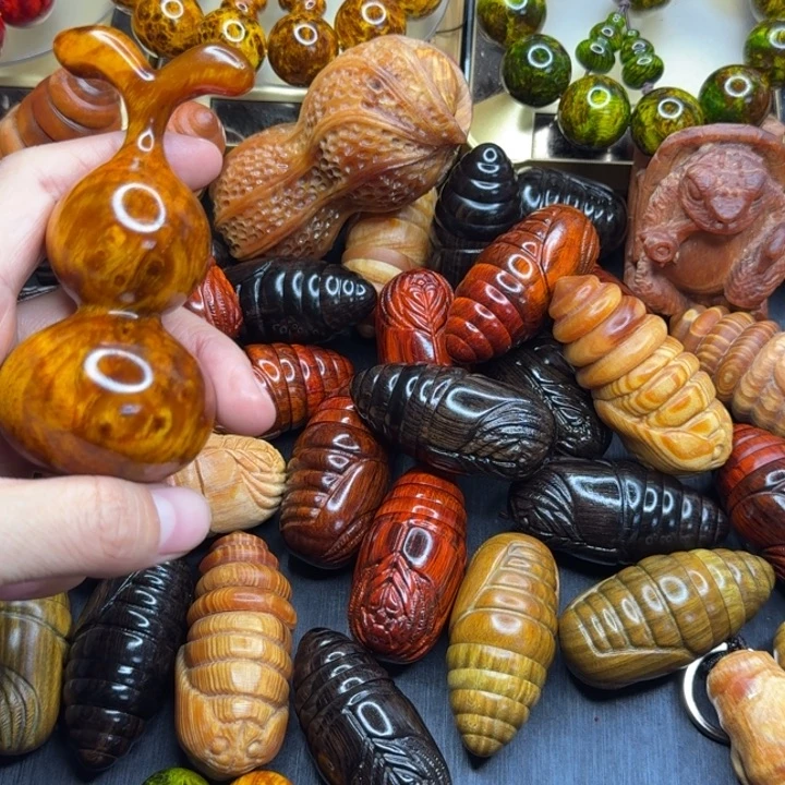 松木琥珀木文玩手串