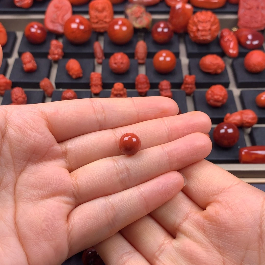 W***y南红玛瑙圆珠单珠10.2MM未镶嵌