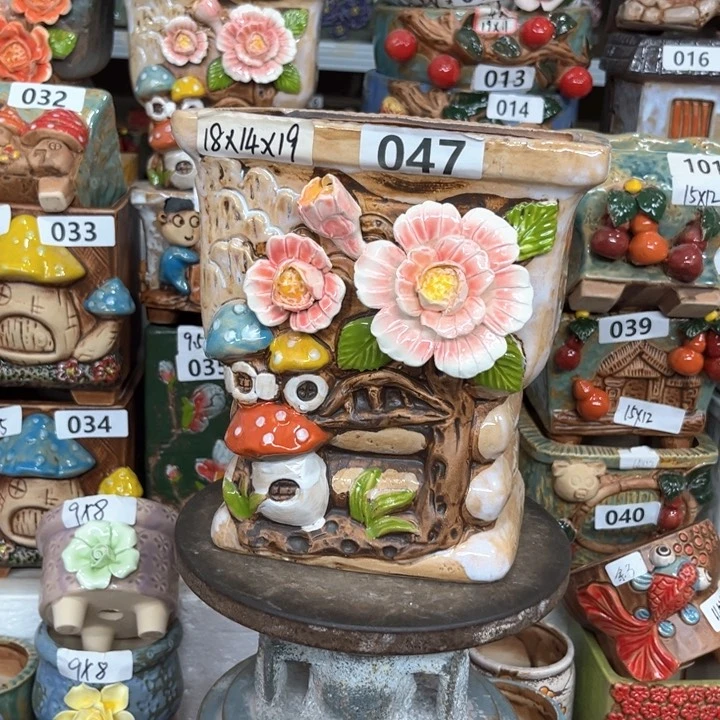 紫砂花盆粗陶材质多肉花盆