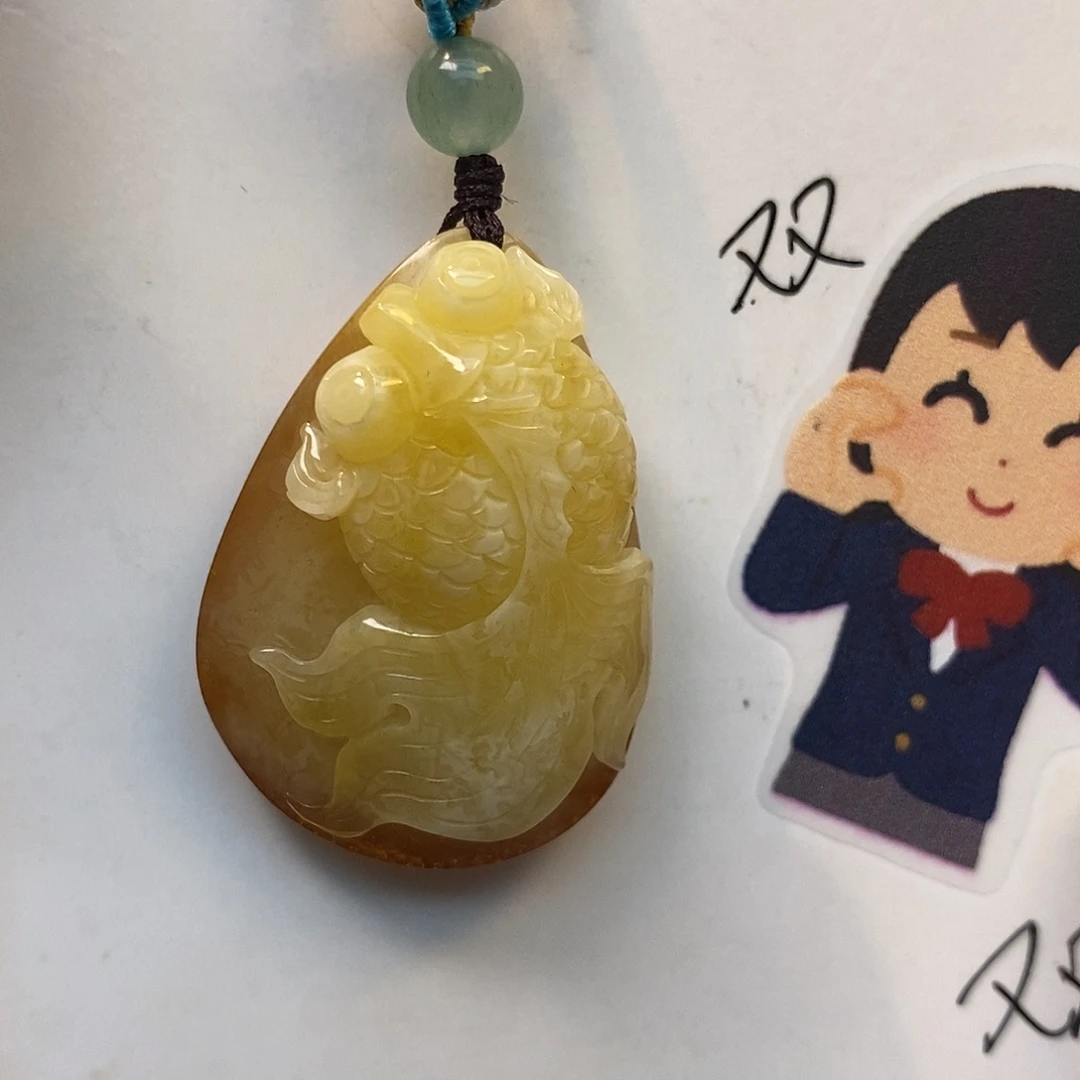 未镶嵌定制琥珀年年有余