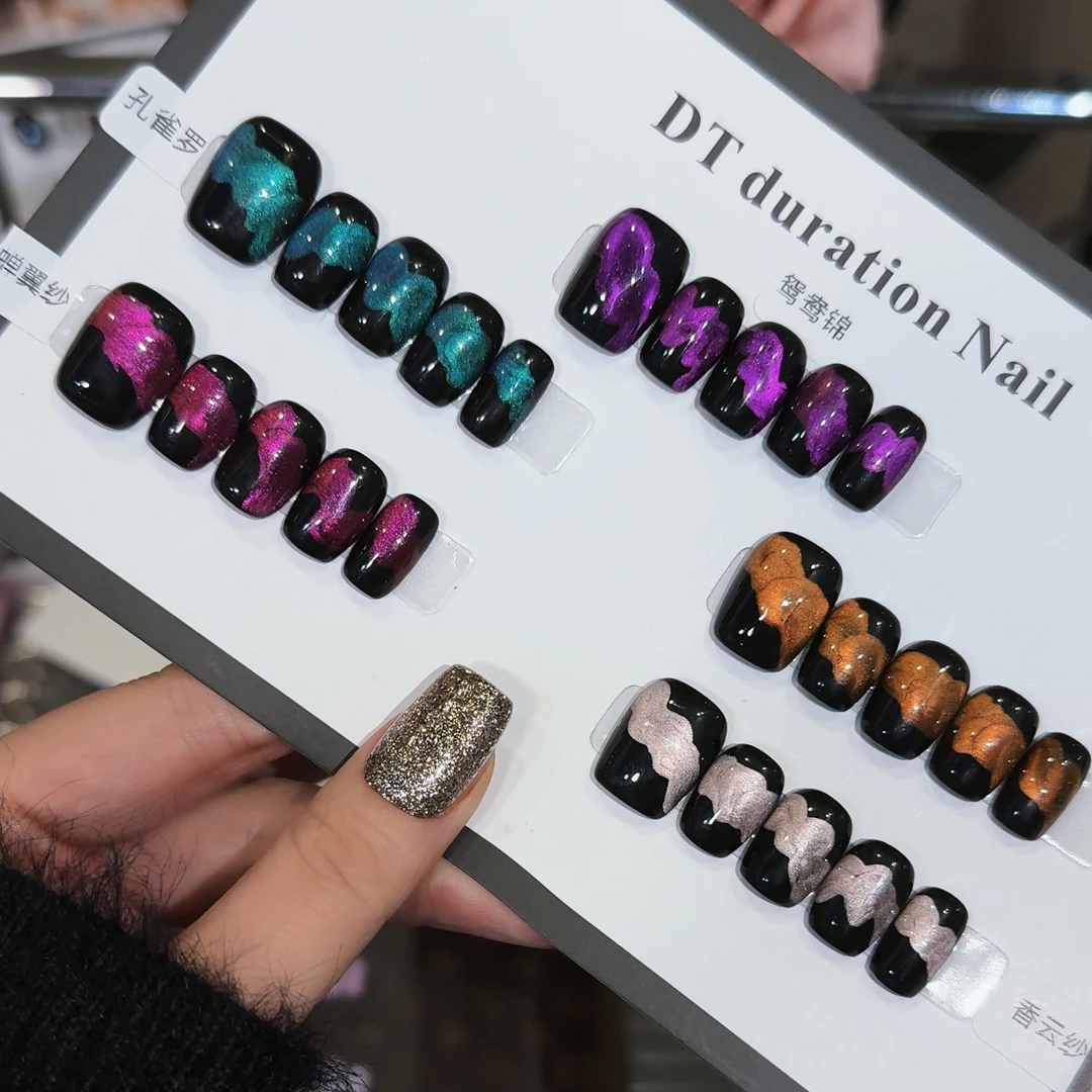 【丝绸系列】DT原创设计师纯手工穿戴甲美甲