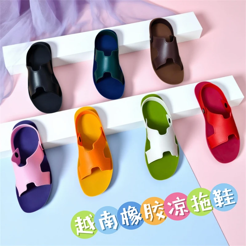 越南橡胶拖鞋夏季浴室户外防滑度假沙滩洋气拇指拖鞋耐磨防滑男女