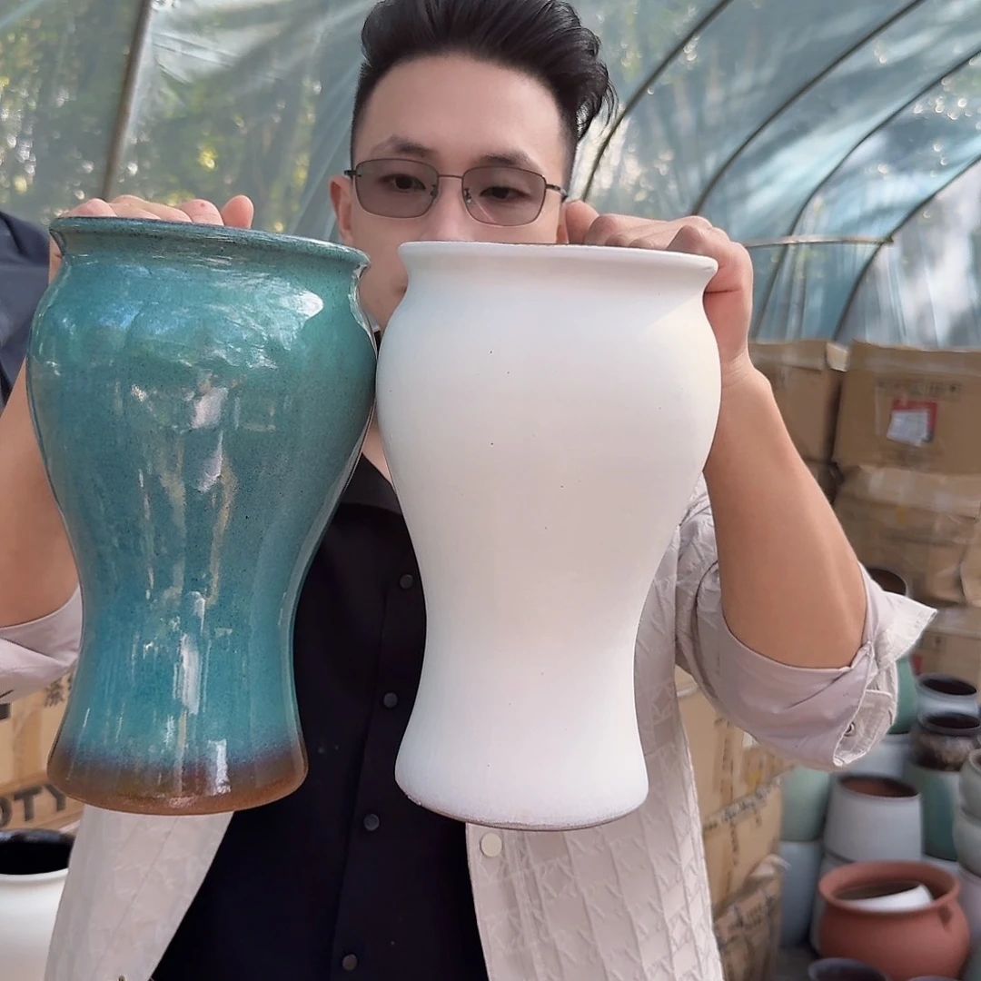 紫砂花盆口15高27（两个美人鱼