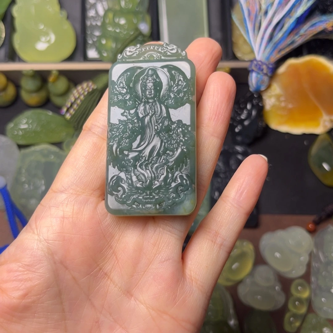 蛇纹石玉未镶嵌吊坠(不含链)