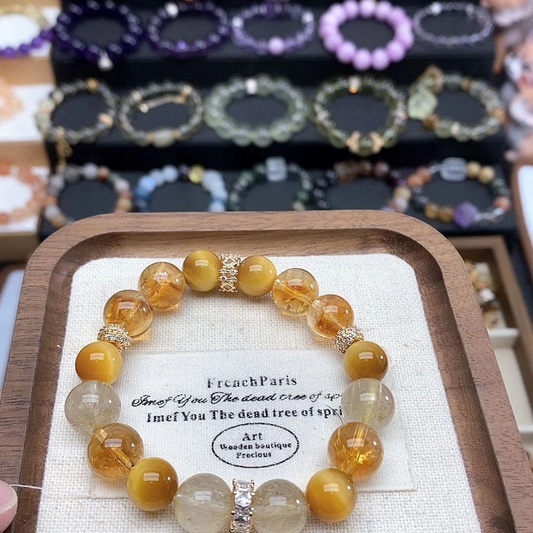 水晶手链未镶嵌W***W金霸手串