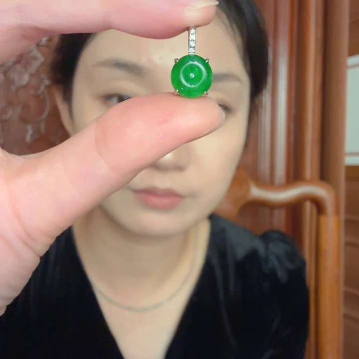 翡翠银S925镶嵌吊坠(不含链)吊坠
