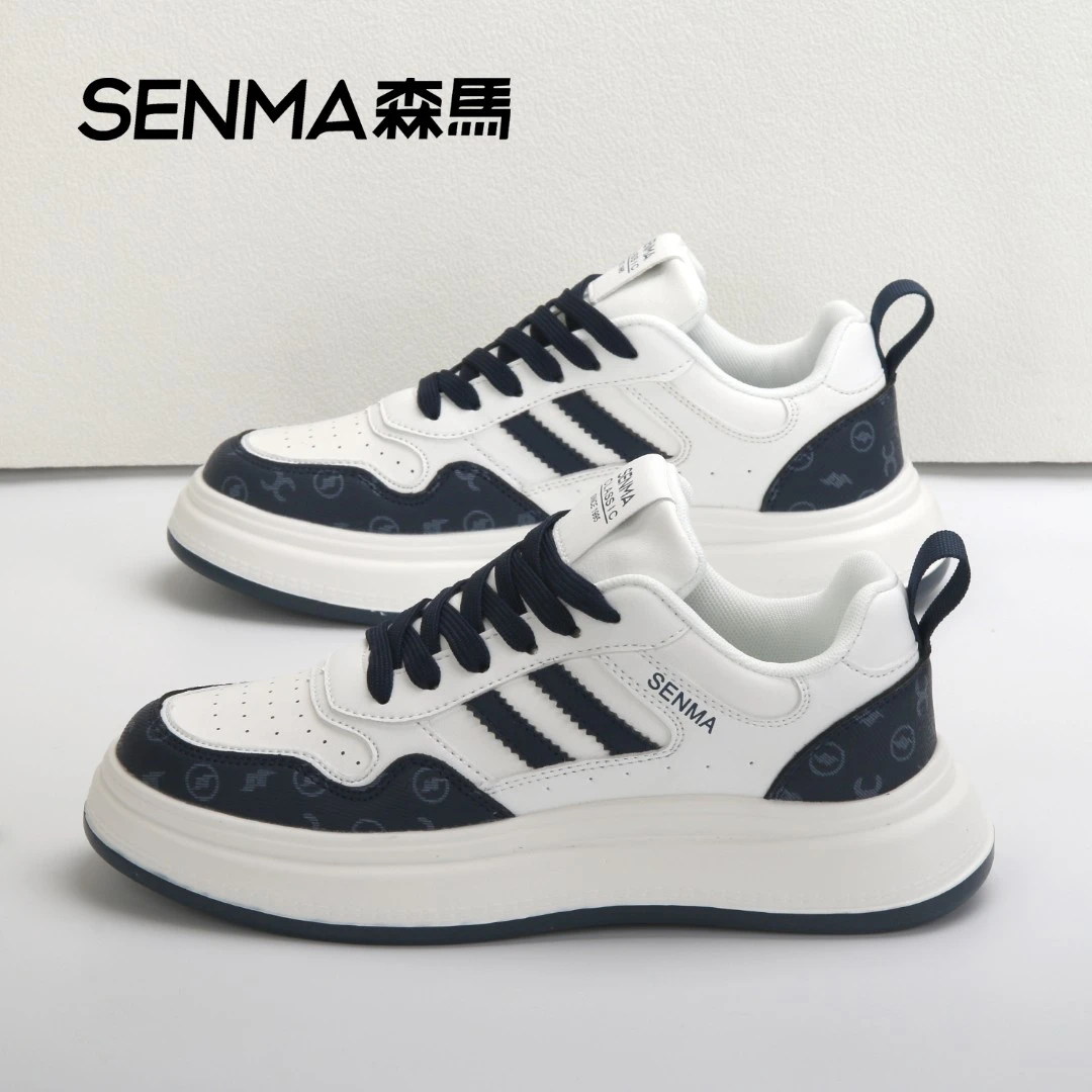 SENMA/森马男鞋厚底板鞋秋季新款百搭休闲运动鞋透气增高时尚舒适