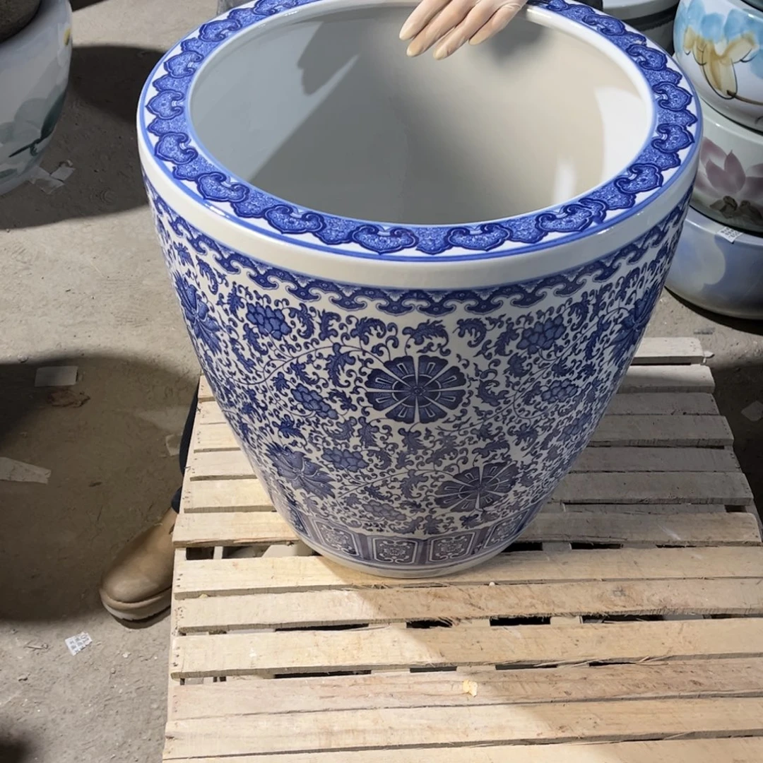 瓷片缠枝莲43高度43.88888