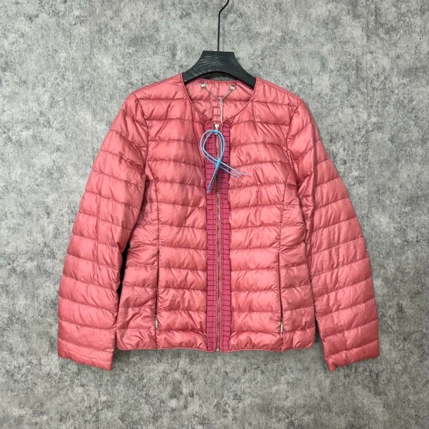 95新 MaxMara 粉色圆领棉服外套