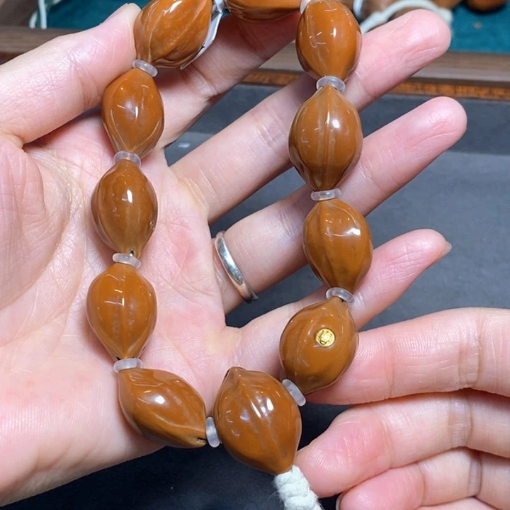 橄榄核手串/手链1.6金标铁素