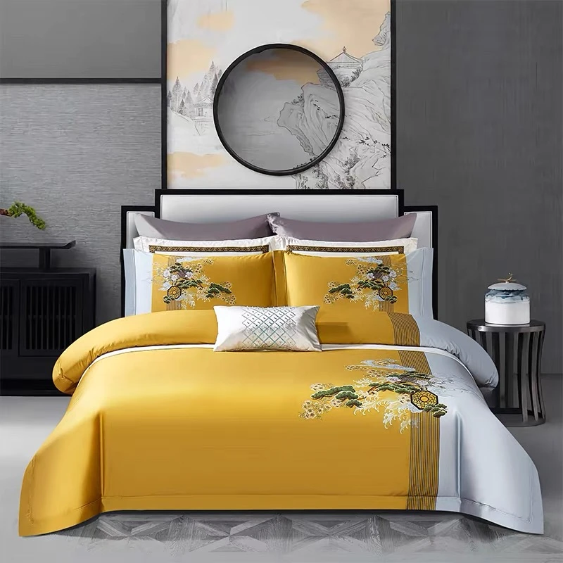 全棉数码印花四件套-金銮雅绣