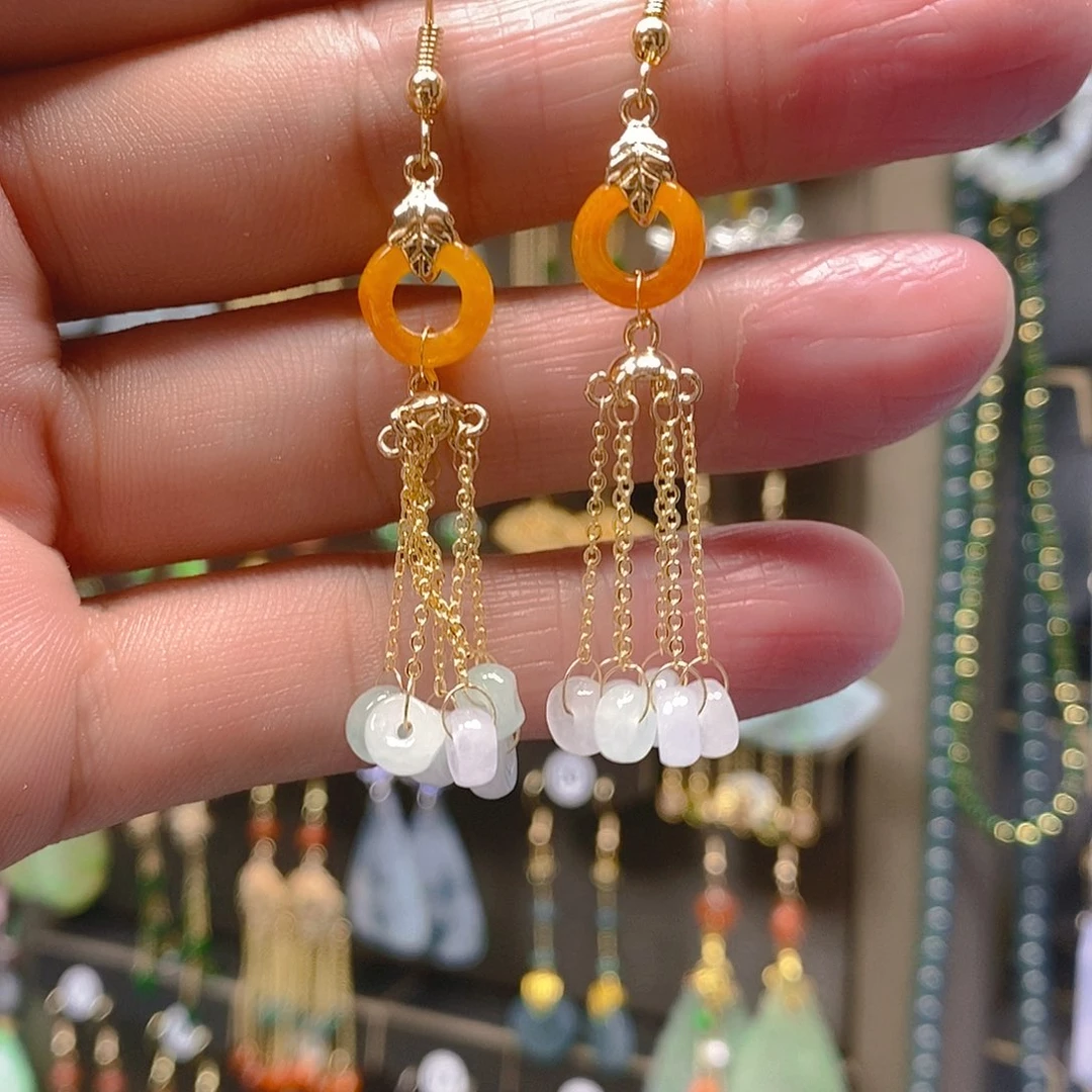 未镶嵌翡翠耳饰翡翠