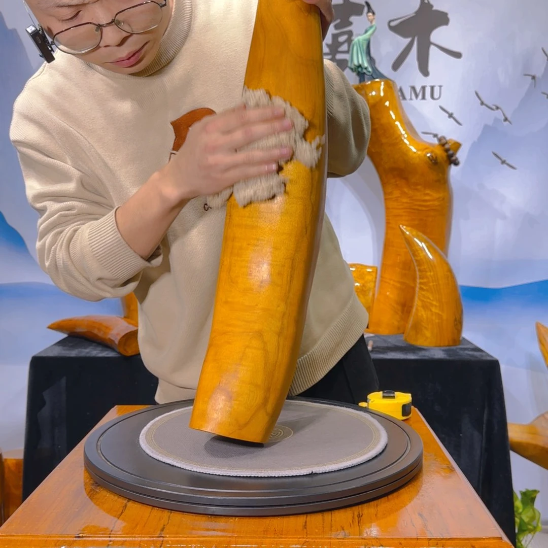 木小叶桢楠金丝楠木牙型摆件