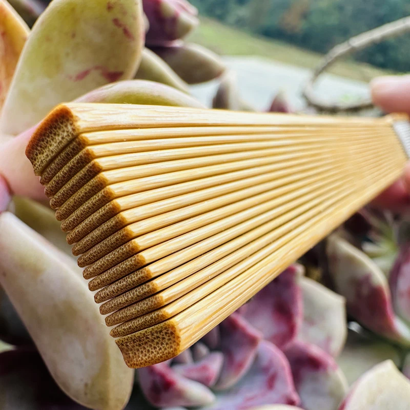 901精制玉竹双合青明式古方平肩直方清式玛玡纯手工私人玉竹折扇