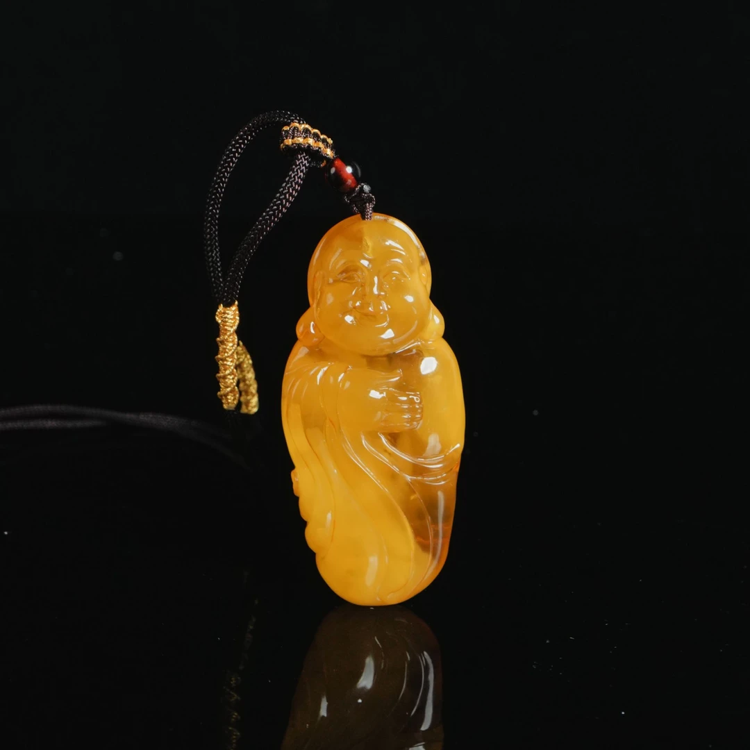 DY-M6607 蜜蜡雕刻-站佛 14.21g
