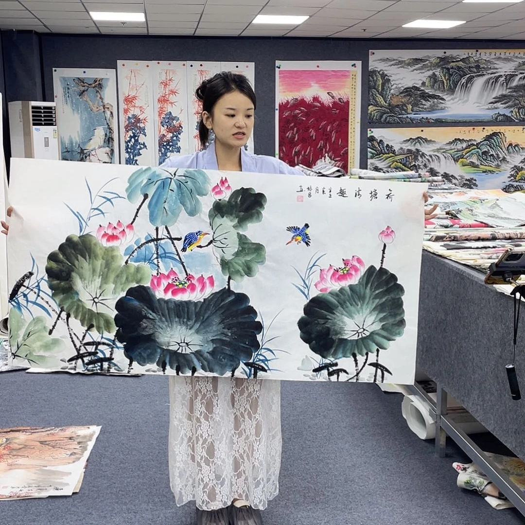 国画作品小姐姐放漏…
