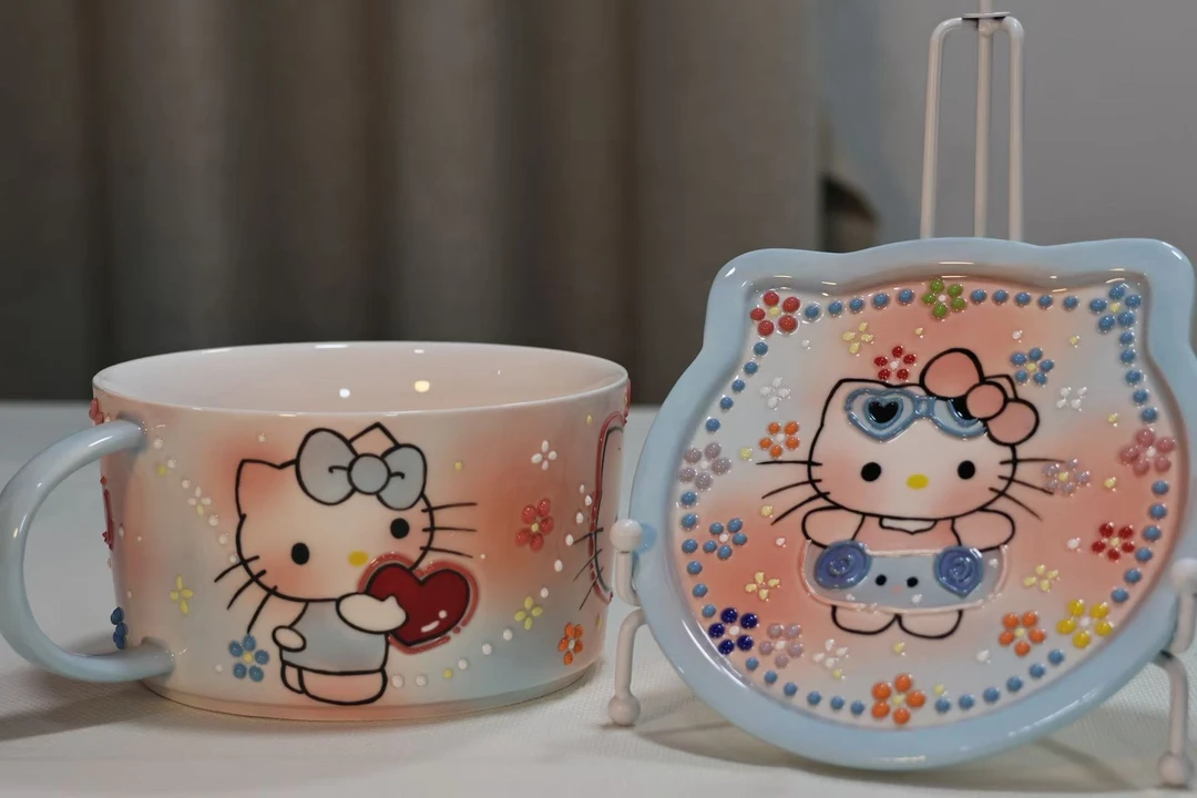 意陶创意设计款陶瓷泡面kitty