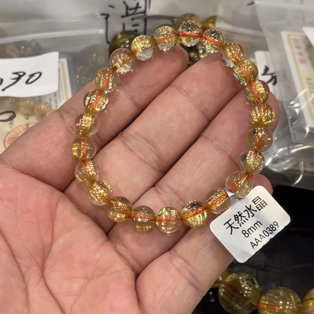 未镶嵌手链水晶aaa0389钛晶