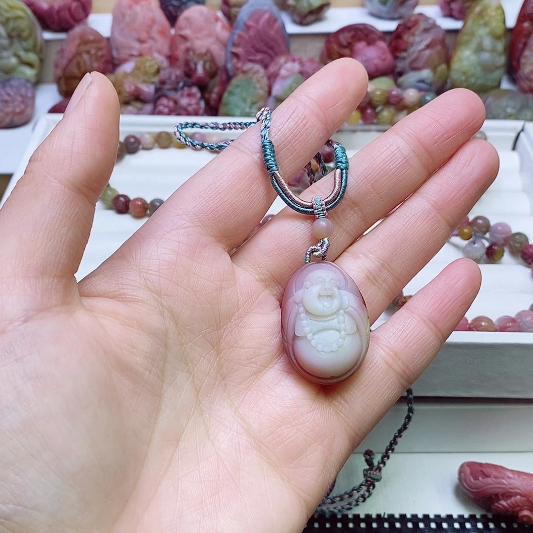 玛瑙/玉髓盐源玛瑙吊坠未镶嵌