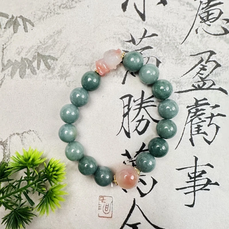 Z19翡翠手链清冷氛围感百搭气质轻奢