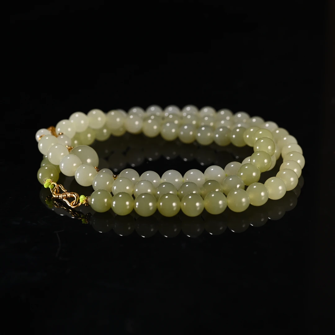 LOT8825 和田玉珠链保利