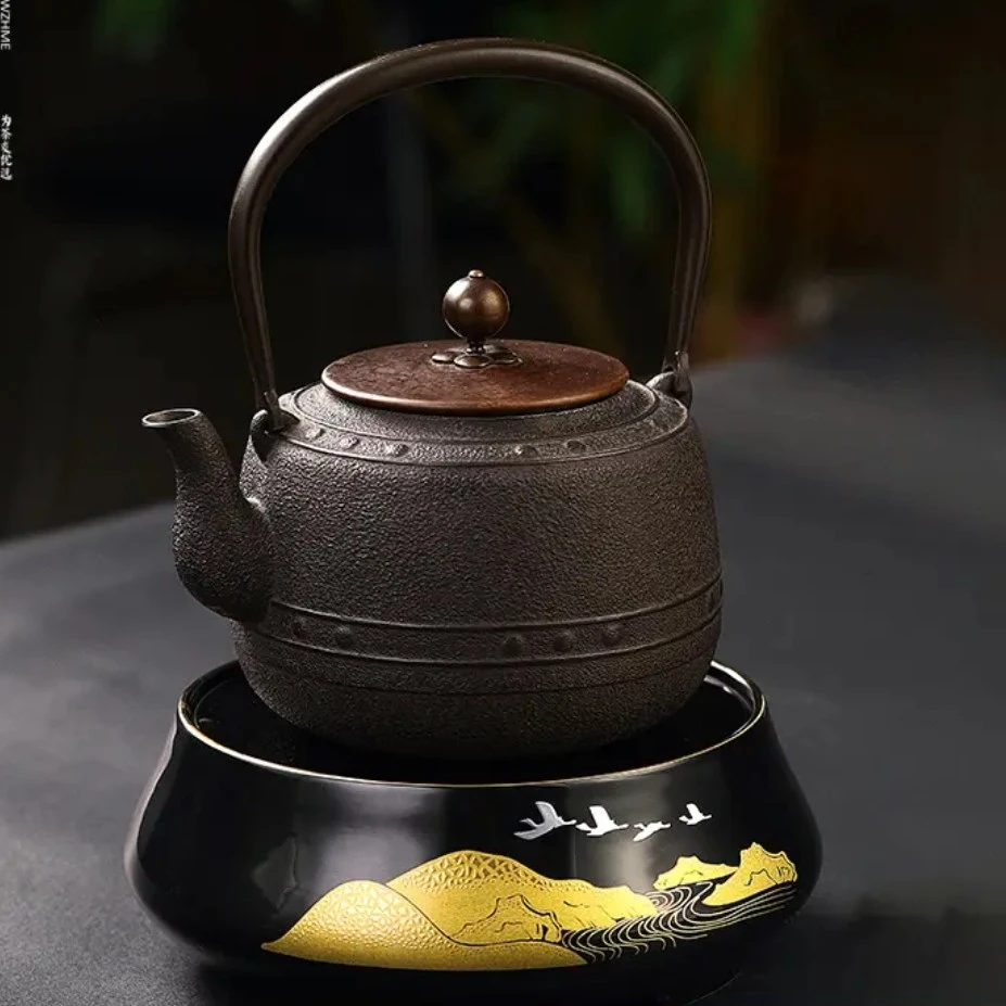 微可道煮水泡茶利器匠心手作万代屋形生铁壶煮水甘甜柔绵日式铁壶