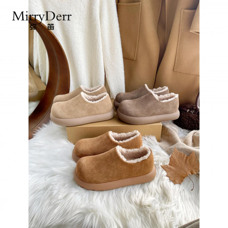 高端包头勃肯鞋女2025冬季新款小土豆厚底雪地靴桑坡加绒加厚棉鞋
