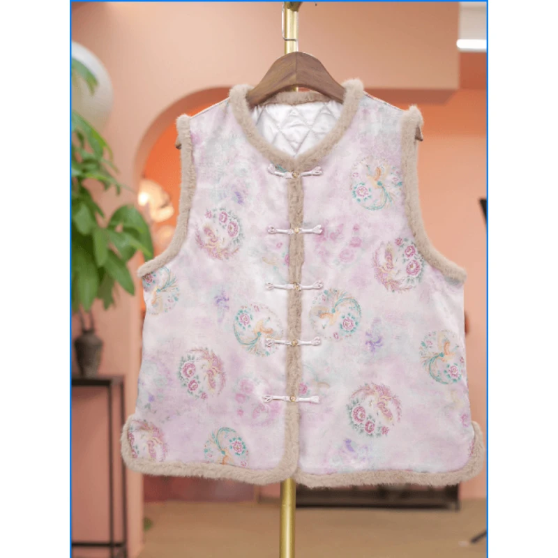 【月落-加厚马甲】2025秋季新款盘扣加厚马甲