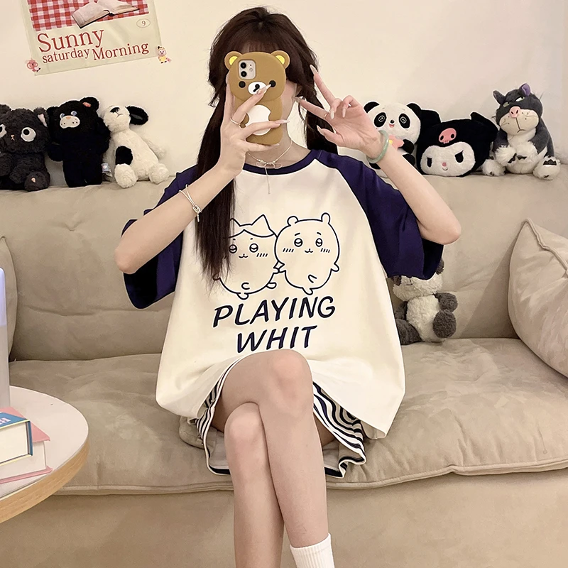 女童睡衣夏季薄款短袖纯棉2025新款儿童大童初中生女孩家居服夏天