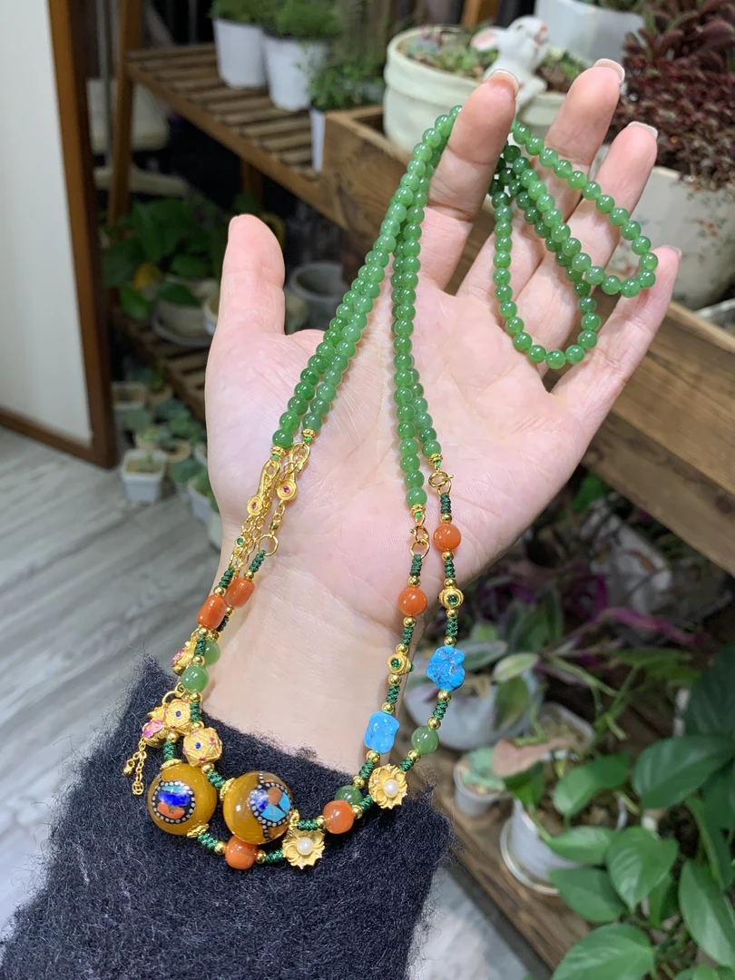 GY1398 和田玉项链 多样性发其一