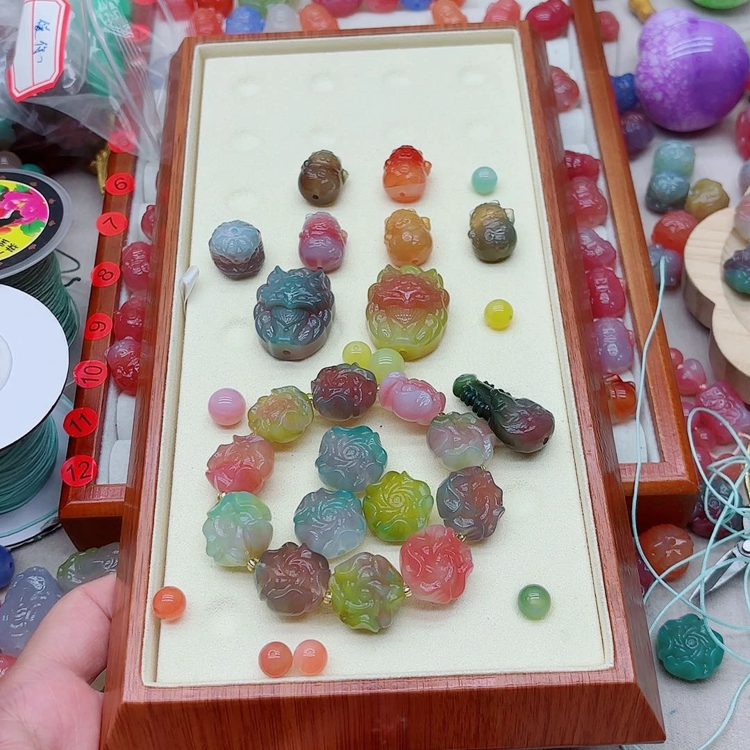 玛瑙/玉髓手链未镶嵌?****盐源18