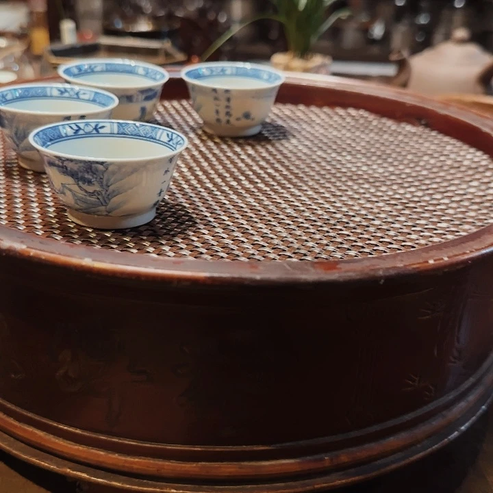 妙***祥砖雕大漆锡茶盘茶具