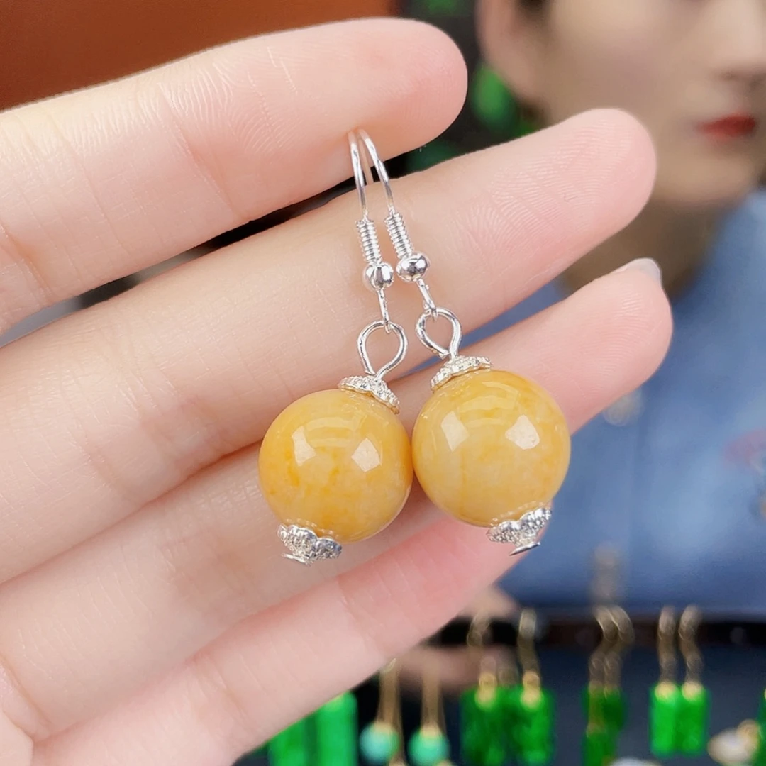 翡翠未镶嵌耳饰饰品