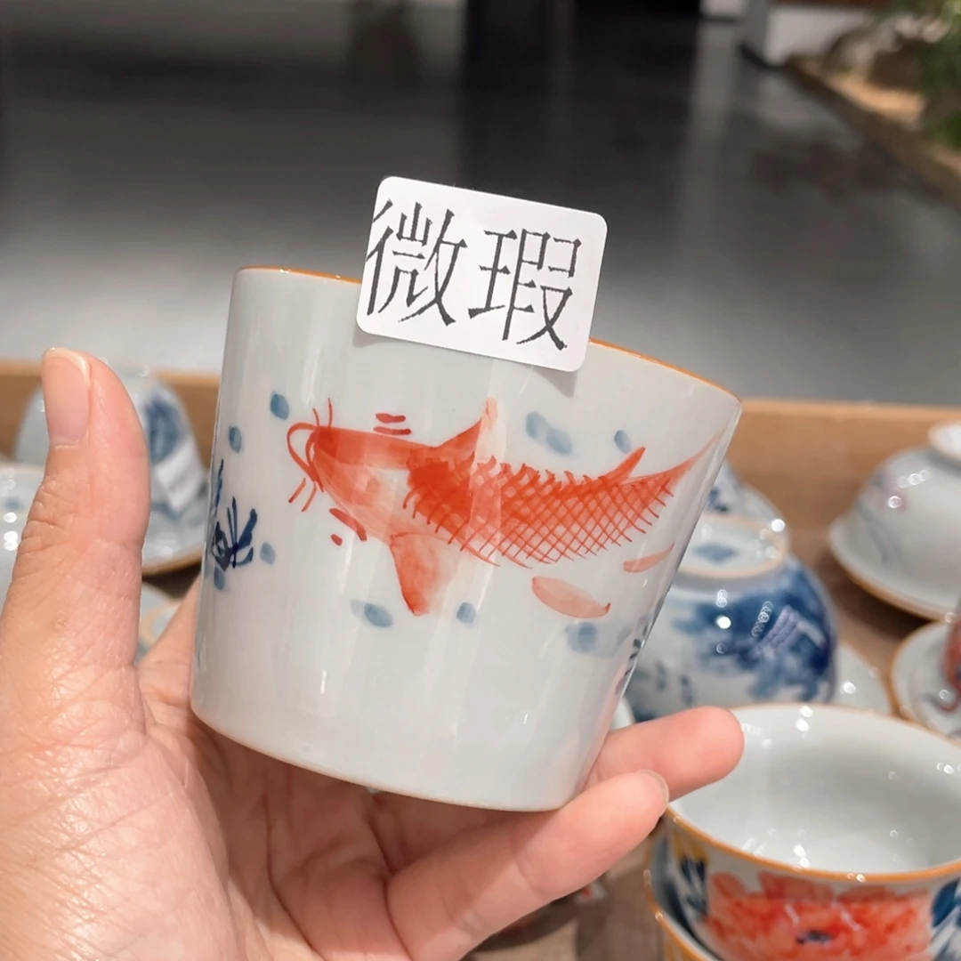纯手绘釉下彩微瑕