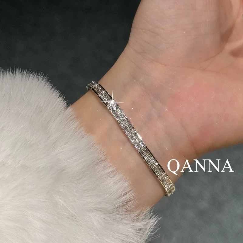 QANNA【豪华财阀千金】【大冰糖重金】天然钻石满钻大冰糖蹦迪手圈AP