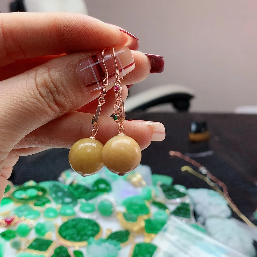 【闪购商品】翡翠耳饰未镶嵌，