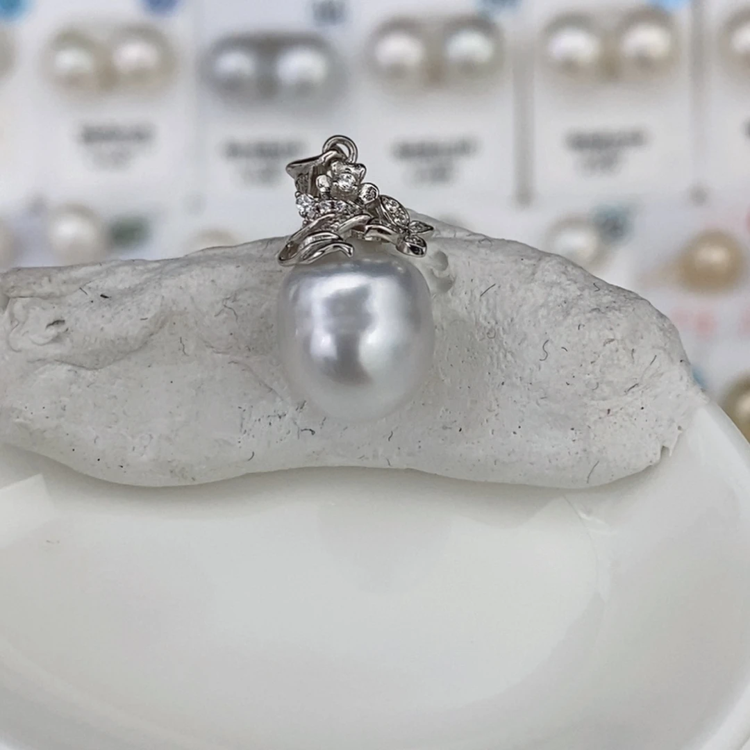 海水珍珠颈饰银S925镶嵌