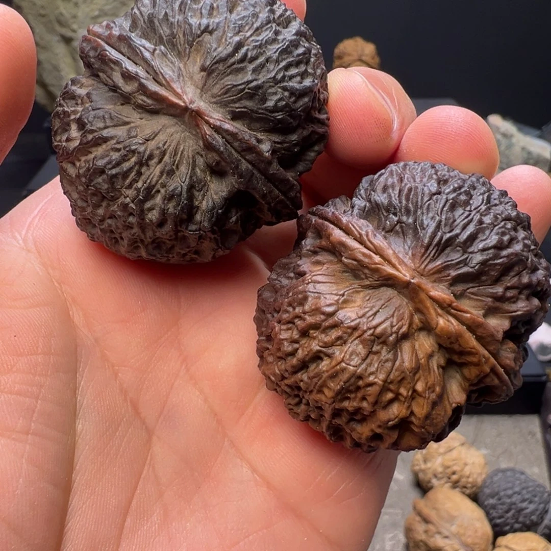 文玩核桃吊坠荔枝纹铁狮子47mm