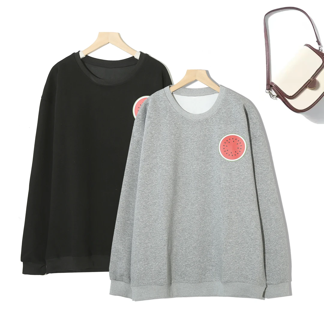 潮流爆款设计感情侣同款圆领加厚卫衣百搭休闲宽松简约P-2G291