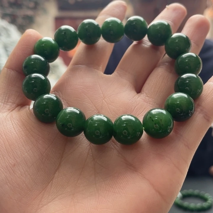 手链未镶嵌和田玉碧玉手串