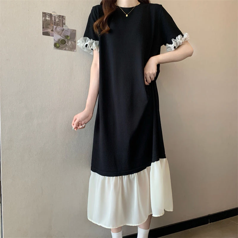 （050-099编码非图片款）夏季薄款拼接鱼尾设计感女装连衣裙