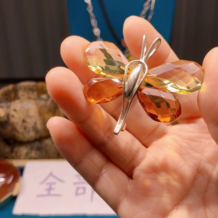 琥珀颈饰未镶嵌波兰设计款琥珀蜜蜡